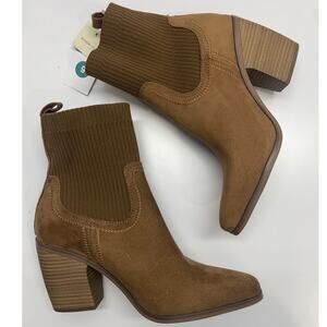 Pull On Ankle Boots Cognac Sz 9 NWT Universal Thread